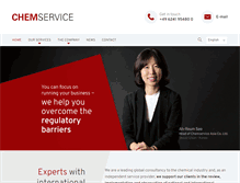 Tablet Screenshot of chemservice-group.com